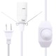 1.8M E12 Lampholder Bulb Adapter US Plug with Dimmer Cable Cord Switch for Himalayan Salt Lamp 1.8M E12 Lampholder Bulb Adapter US Plug with Dimmer Cable Cord Switch for Himalayan Salt Lamp