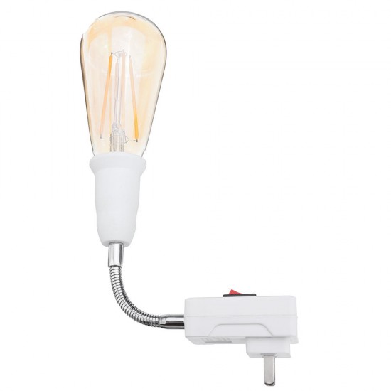 20CM US Plug AC100-230V E27 Bulb Adapter Extension Rotation Lamp Holder Light Socket