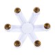 6 In 1 E27 10A LED Bulb Adapter Lamp Holder Base Converter Socket Splitter AC85-265V 6 In 1 E27 10A LED Bulb Adapter Lamp Holder Base Converter Socket Splitter AC85-265V