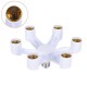 6 In 1 E27 10A LED Bulb Adapter Lamp Holder Base Converter Socket Splitter AC85-265V 6 In 1 E27 10A LED Bulb Adapter Lamp Holder Base Converter Socket Splitter AC85-265V