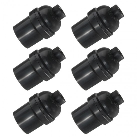 6PCS AC110-250V 4A E26 E27 Black Bulb Adapter Indoor Light Socket Lamp Holder 6PCS AC110-250V 4A E26 E27 Black Bulb Adapter Indoor Light Socket Lamp Holder