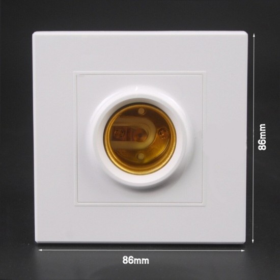 86*86MM Square Concealed Light Socket Bulb Adapter E27 Lamp Holder AC250V 86*86MM Square Concealed Light Socket Bulb Adapter E27 Lamp Holder AC250V