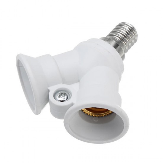AC100-230V One E14 To Two E14 Bulb Adapter Lamp Holder Splitter Converter Socket for Halgon Light