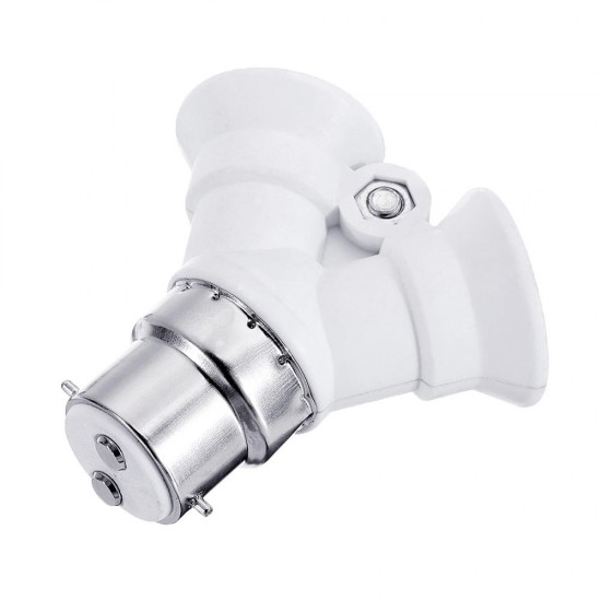AC100-240V 4A B22 To 2 Way Splitter E14 Converter Light Socket Bulb Adapter for Halogen CFL Lamp