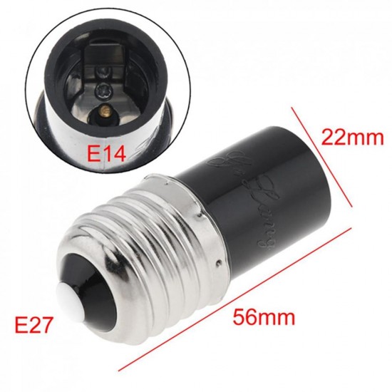 AC100-240V 4A Black E27 To E14 Lamp Holder Light Socket Bulb Adapter