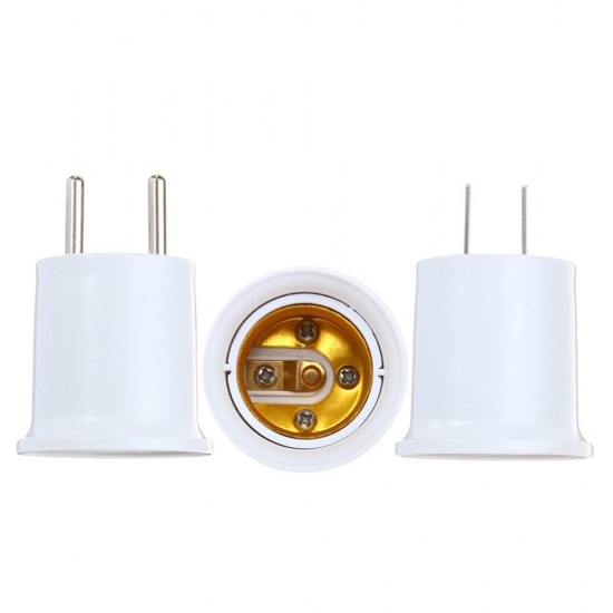 AC100-240V 4A PBT Fireproof EU US Plug to E27 Bulb Adapter Converter Lamp Holder AC100-240V 4A PBT Fireproof EU US Plug to E27 Bulb Adapter Converter Lamp Holder
