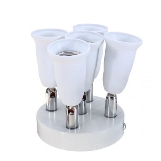 AC100-240V Adjustable 5 in 1 4A E27 E26 Bulb Base Socket Adapter Lamp Holder for Ceiling Light AC100-240V Adjustable 5 in 1 4A E27 E26 Bulb Base Socket Adapter Lamp Holder for Ceiling Light