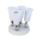 AC100-240V Adjustable 5 in 1 4A E27 E26 Bulb Base Socket Adapter Lamp Holder for Ceiling Light