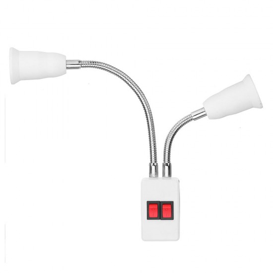 AC100-250V 4A Double Heads E27 Lampholder Bulb Adapter with Botton Switch EU US UK Plug AC100-250V 4A Double Heads E27 Lampholder Bulb Adapter with Botton Switch EU US UK Plug