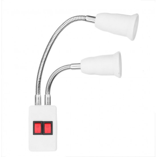 AC100-250V 4A Double Heads E27 Lampholder Bulb Adapter with Botton Switch EU US UK Plug AC100-250V 4A Double Heads E27 Lampholder Bulb Adapter with Botton Switch EU US UK Plug