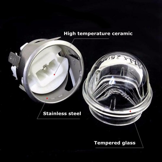 AC110-220V 10-100W G9 500 Degrees Oven Light Bulb Adapter Ceramic Lamp Holder AC110-220V 10-100W G9 500 Degrees Oven Light Bulb Adapter Ceramic Lamp Holder