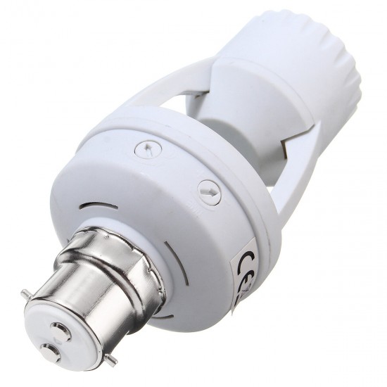 AC110-240V B22 to E27 LED PIR Infrared Motion Sensor Screw Base Bulb Holder Switch Socket