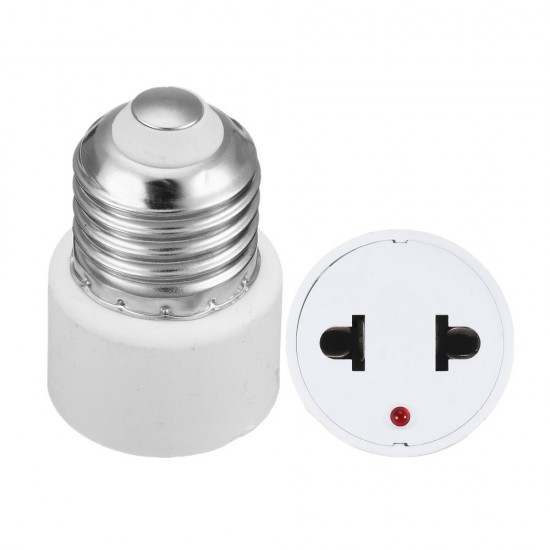 AC220V E27 Base Lamp Holder Bulb Adapter to US Plug 2 Hole Flat Socket AC220V E27 Base Lamp Holder Bulb Adapter to US Plug 2 Hole Flat Socket