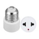 AC220V E27 Base Lamp Holder Bulb Adapter to US Plug 2 Hole Flat Socket