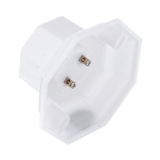 AC250V 6A E27 Engineering Plastic Octagonal Flat-mounted Screw Base Lampholder Bulb Adapter AC250V 6A E27 Engineering Plastic Octagonal Flat-mounted Screw Base Lampholder Bulb Adapter