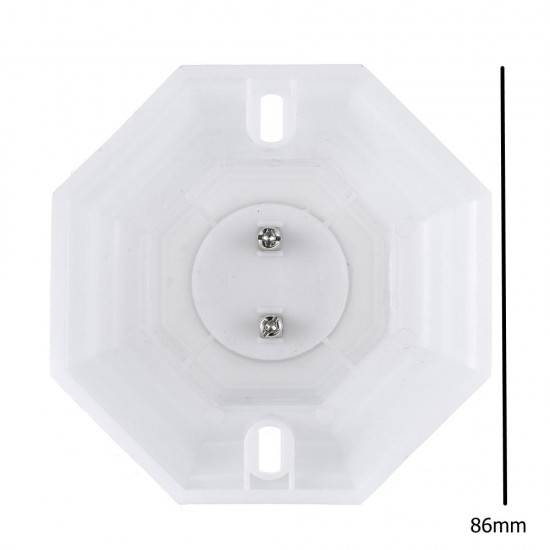 AC250V 6A E27 Engineering Plastic Octagonal Flat-mounted Screw Base Lampholder Bulb Adapter