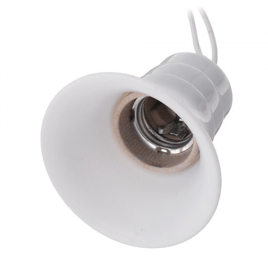 AC250V 6A E27 Lamp Bases Ceramics Waterproof Bulb Adapter Lamp Holder Light Socket Screw Mouth E27 With Line AC250V 6A E27 Lamp Bases Ceramics Waterproof Bulb Adapter Lamp Holder Light Socket Screw Mouth E27 With Line
