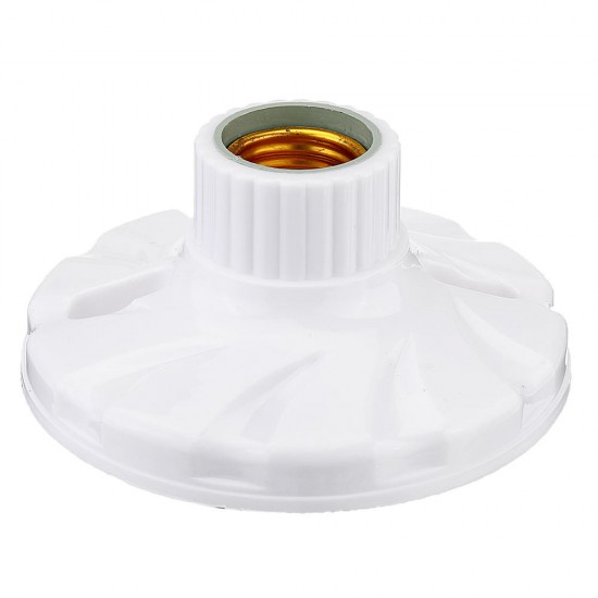 AC250V 6A White Plastic CK-022 E27 Screw Flat Lamp Holder Bulb Adapter Light Socket for Ceiling Lighting AC250V 6A White Plastic CK-022 E27 Screw Flat Lamp Holder Bulb Adapter Light Socket for Ceiling Lighting