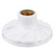 AC250V 6A White Plastic CK-022 E27 Screw Flat Lamp Holder Bulb Adapter Light Socket for Ceiling Lighting