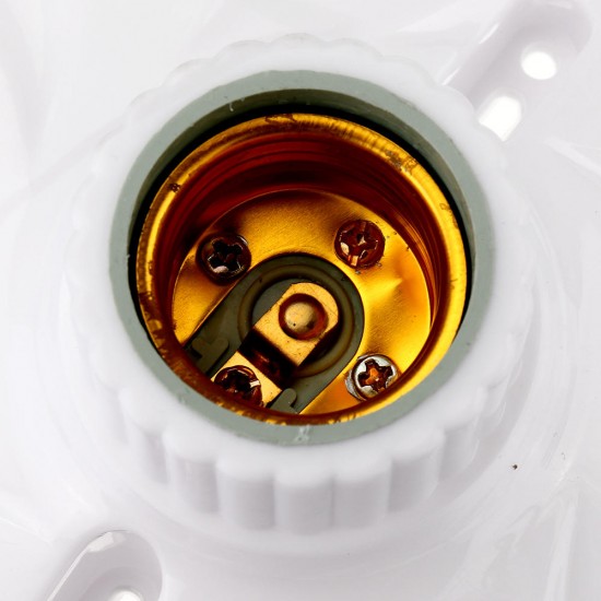 AC250V 6A White Plastic CK-022 E27 Screw Flat Lamp Holder Bulb Adapter Light Socket for Ceiling Lighting AC250V 6A White Plastic CK-022 E27 Screw Flat Lamp Holder Bulb Adapter Light Socket for Ceiling Lighting