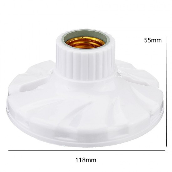 AC250V 6A White Plastic CK-022 E27 Screw Flat Lamp Holder Bulb Adapter Light Socket for Ceiling Lighting AC250V 6A White Plastic CK-022 E27 Screw Flat Lamp Holder Bulb Adapter Light Socket for Ceiling Lighting