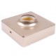 AC250V Gold Color Surface Mounted Square E27 Light Socket Bulb Adapter Lamp Holder for LED Lighting