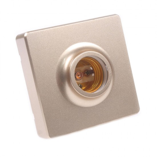 AC250V Gold Color Surface Mounted Square E27 Light Socket Bulb Adapter Lamp Holder for LED Lighting AC250V Gold Color Surface Mounted Square E27 Light Socket Bulb Adapter Lamp Holder for LED Lighting