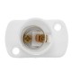 E14 Socket White Rectangle Lamp Holder For LED Light Bulb AC250V