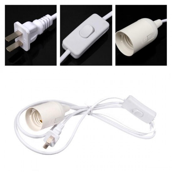 E26 Light Bulb Socket to AC Wall Outlet Plug Adapter On Off Switch E26 Light Bulb Socket to AC Wall Outlet Plug Adapter On Off Switch