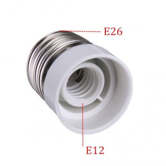 E26 to E12 Base LED Light Lamp Bulb Screw Adapter Converter Socket