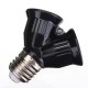 E27 1 to 2 E27 LED Lamp Bulb Adapter Converter Splitter Base Socket