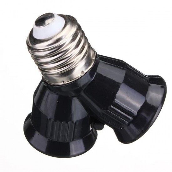 E27 1 to 2 E27 LED Lamp Bulb Adapter Converter Splitter Base Socket