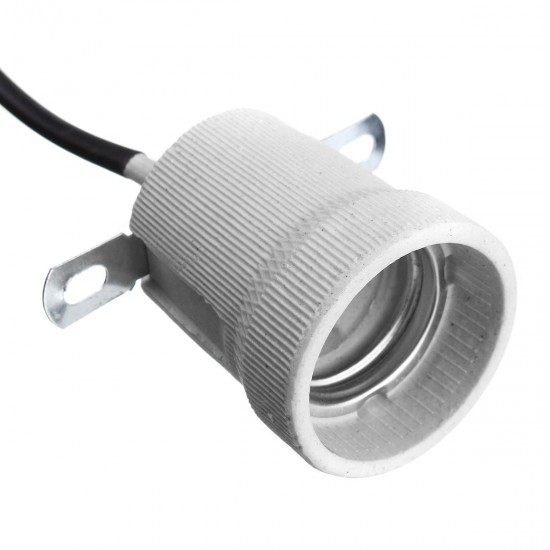 E27 300W Ceramic Light Bulb Lamp Holder High Temperature Resistance Screw Head with Switch