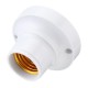 E27 6A 70mm Diameter Round Plastic Base Screw Light Bulb Adapter Lamp Socket Holder White AC250V