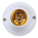 E27 6A 70mm Diameter Round Plastic Base Screw Light Bulb Adapter Lamp Socket Holder White AC250V E27 6A 70mm Diameter Round Plastic Base Screw Light Bulb Adapter Lamp Socket Holder White AC250V