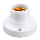 E27 6A 70mm Diameter Round Plastic Base Screw Light Bulb Adapter Lamp Socket Holder White AC250V