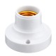 E27 6A 70mm Diameter Round Plastic Base Screw Light Bulb Adapter Lamp Socket Holder White AC250V E27 6A 70mm Diameter Round Plastic Base Screw Light Bulb Adapter Lamp Socket Holder White AC250V