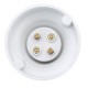 E27 6A 70mm Diameter Round Plastic Base Screw Light Bulb Adapter Lamp Socket Holder White AC250V E27 6A 70mm Diameter Round Plastic Base Screw Light Bulb Adapter Lamp Socket Holder White AC250V