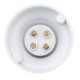 E27 6A 70mm Diameter Round Plastic Base Screw Light Bulb Adapter Lamp Socket Holder White AC250V