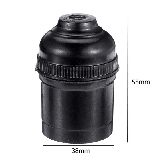 E27 6A Black Retro Light Bulb Adapter Lamp Holder Pendant Edison Screw Cap Socket Light Fittings AC250V E27 6A Black Retro Light Bulb Adapter Lamp Holder Pendant Edison Screw Cap Socket Light Fittings AC250V