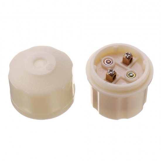 E27 6A Round Plastic Base Screw Light Socket Bulb Adapter Lamp Holder AC250V E27 6A Round Plastic Base Screw Light Socket Bulb Adapter Lamp Holder AC250V