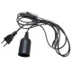 E27 Black Holder with 2M Cable for Reptile Infrared Ceramic Heat Emitter Lamp Bulb