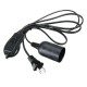 E27 Black Holder with 2M Cable for Reptile Infrared Ceramic Heat Emitter Lamp Bulb