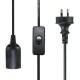 E27 Black Holder with 2M Cable for Reptile Infrared Ceramic Heat Emitter Lamp Bulb E27 Black Holder with 2M Cable for Reptile Infrared Ceramic Heat Emitter Lamp Bulb