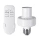 E27 Bulb Adapter Screw Wireless Remote Control Light Lampholder Cap Socket for UV Germicidal Lamp 110V/220V