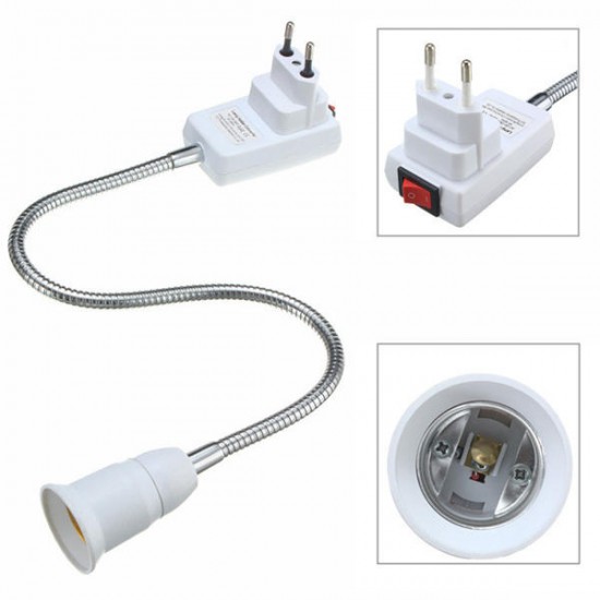 E27 Light Lamp Bulb Holder Flexible Extension Converter Switch Adapter Socket E27 Light Lamp Bulb Holder Flexible Extension Converter Switch Adapter Socket