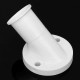 E27 Oblique Screw Socket White Plastic Light Bulb Holders Adapter Converter