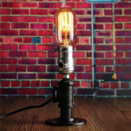 E27 Retro Industrial Vintage Edison Bedside Desk Light Socket Table Reading Lamp Holder With Adapter