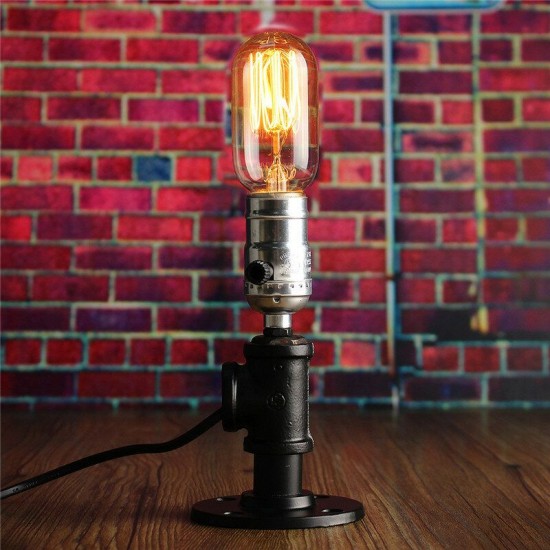 E27 Retro Industrial Vintage Edison Bedside Desk Light Socket Table Reading Lamp Holder With Adapter E27 Retro Industrial Vintage Edison Bedside Desk Light Socket Table Reading Lamp Holder With Adapter