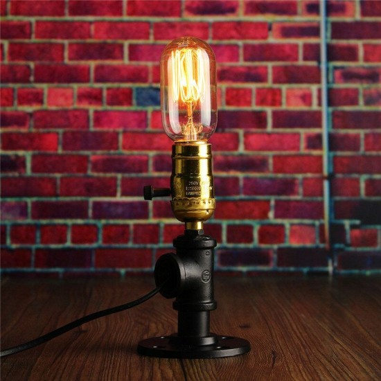 E27 Retro Industrial Vintage Edison Bedside Desk Light Socket Table Reading Lamp Holder With Adapter E27 Retro Industrial Vintage Edison Bedside Desk Light Socket Table Reading Lamp Holder With Adapter